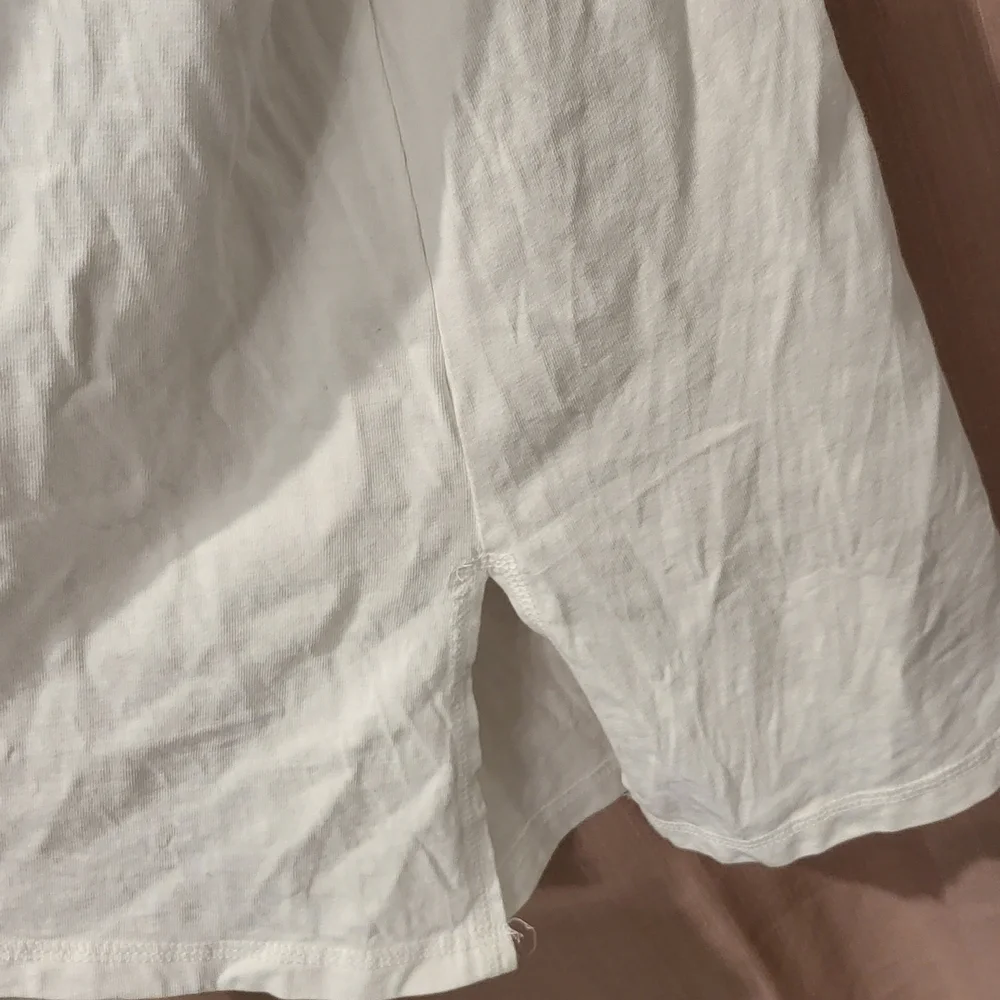 Anthropologie White Ribbed-Neck Tee - Picture 3 of 5